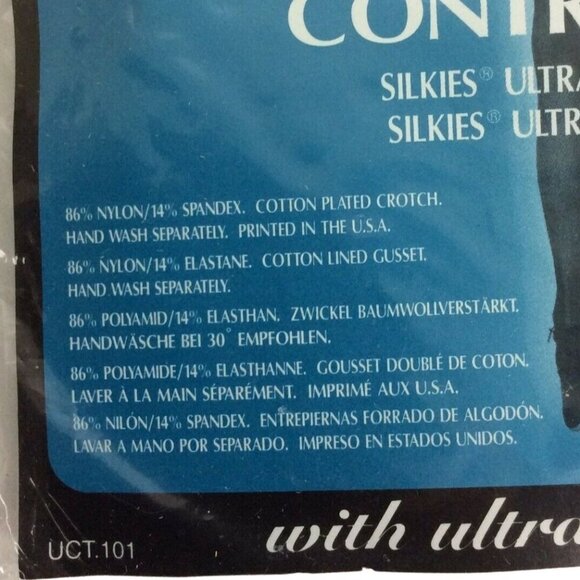 Silkies Ultra Control Top Pantyhose 3 Pack Nude 2XL Nylon Spandex USA - Picture 2 of 3